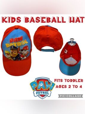 Paw Patrol Boys Kids Baseball Hat for Toddlers Ages 2-4 NEW without Tags